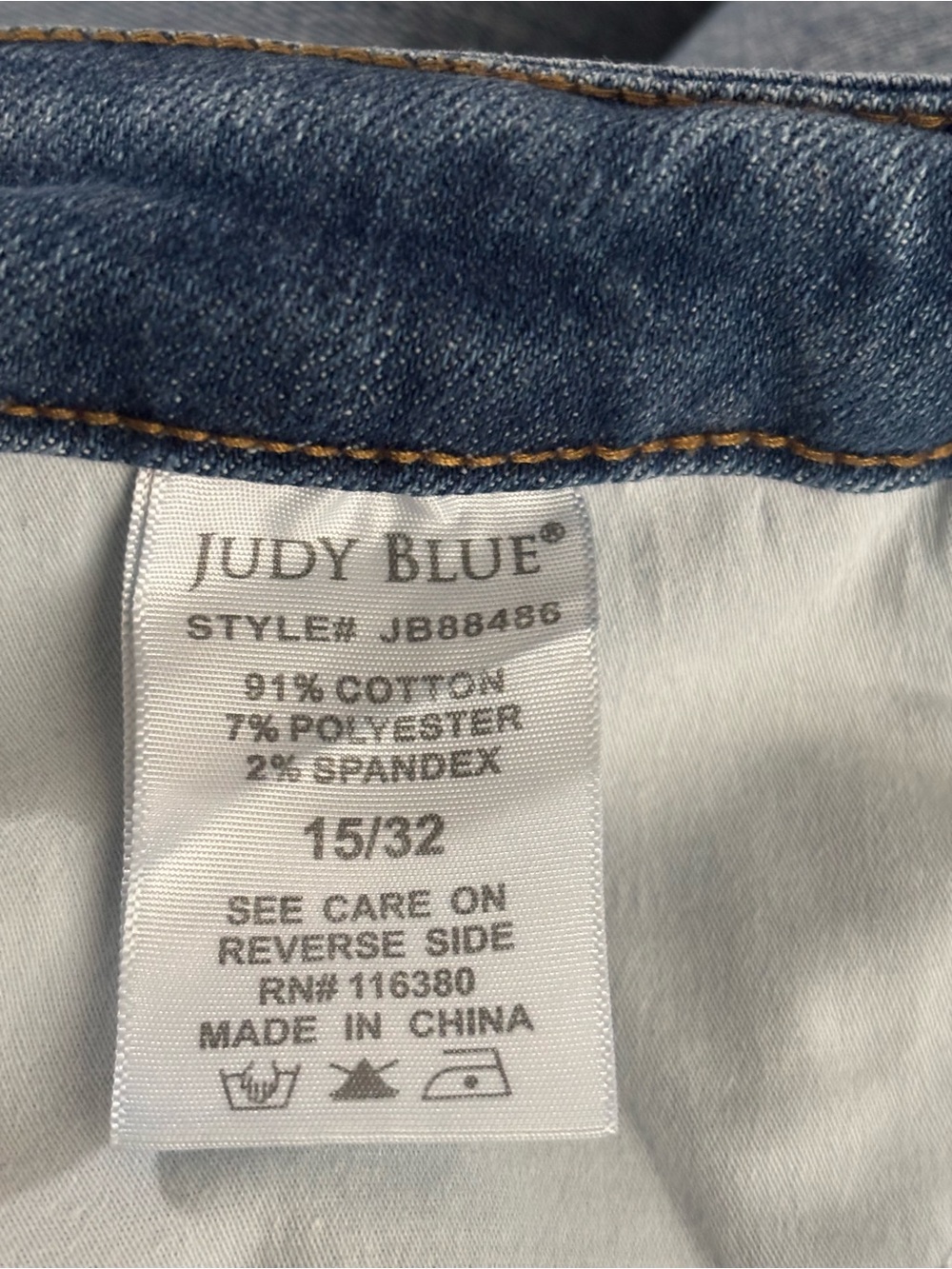 Judy Blue High Rise Flare Denim Jeans Release Hem Retro Boho JB88486 Size 15/32 - Picture 12 of 16